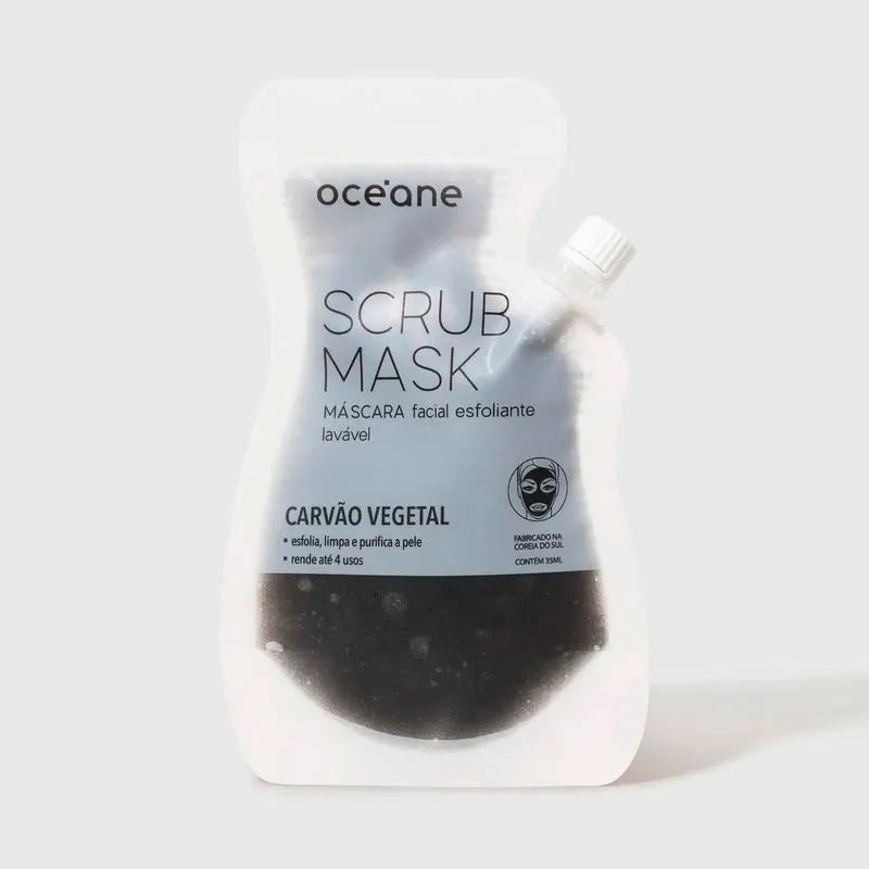 Máscara Facial Esfoliante de Carvão Vegetal 4 Usos - Scrub Mask 35ml